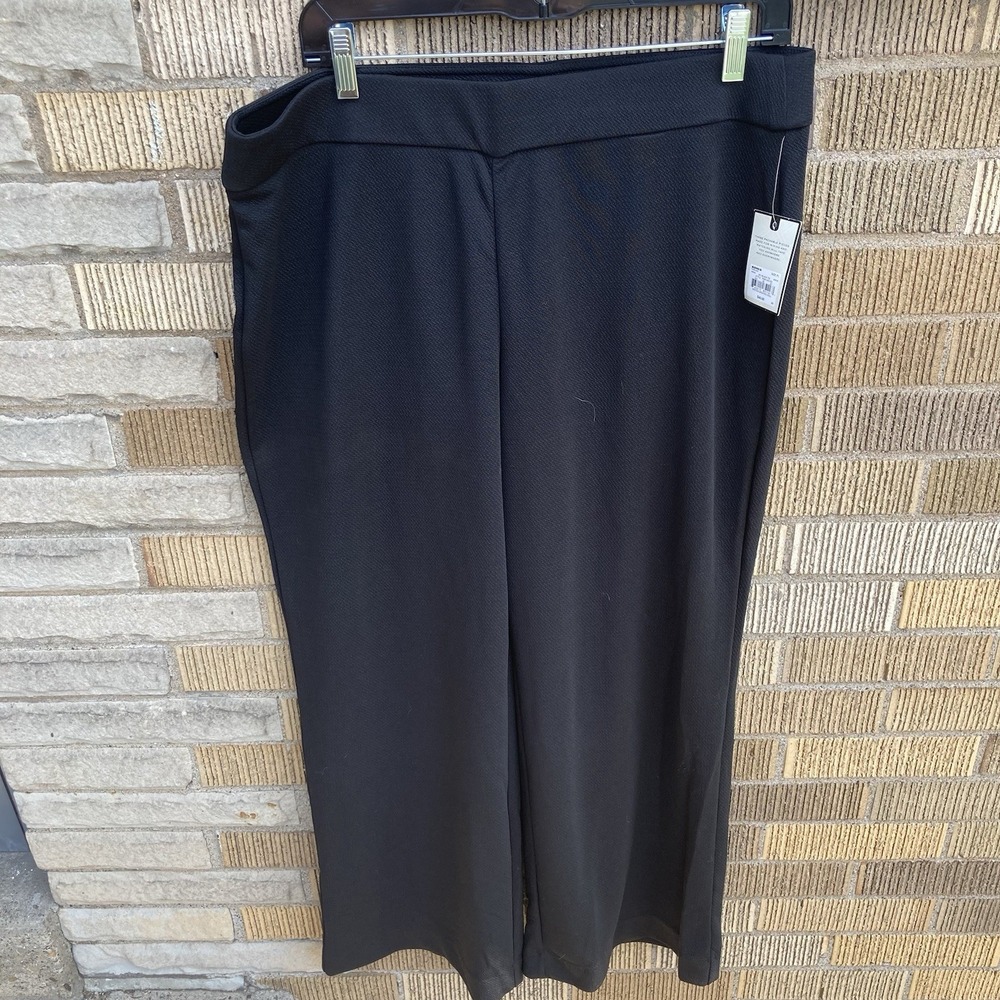 Dana Buchman Women's PL Petite Large Travel Anywhere Pants "Black Tie" NWT